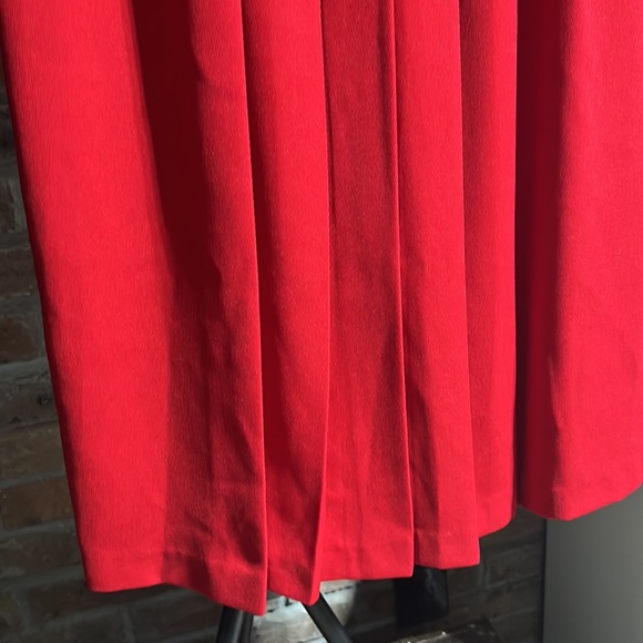 Vintage | size 8 | Red | Cynthia Howie | Pleated | A-line skirt - Picture 11 of 16